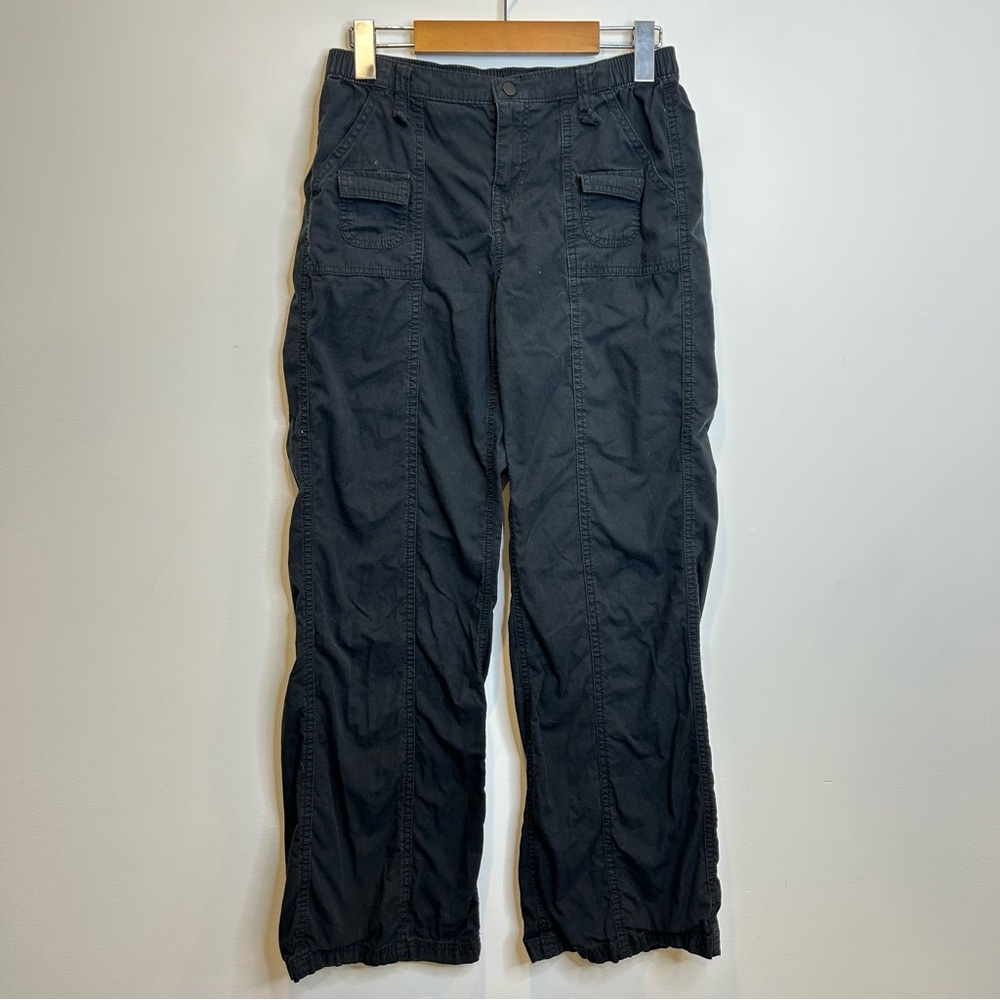 H&M Canvas Cargo Trousers Pants Black - Picture 3 of 7